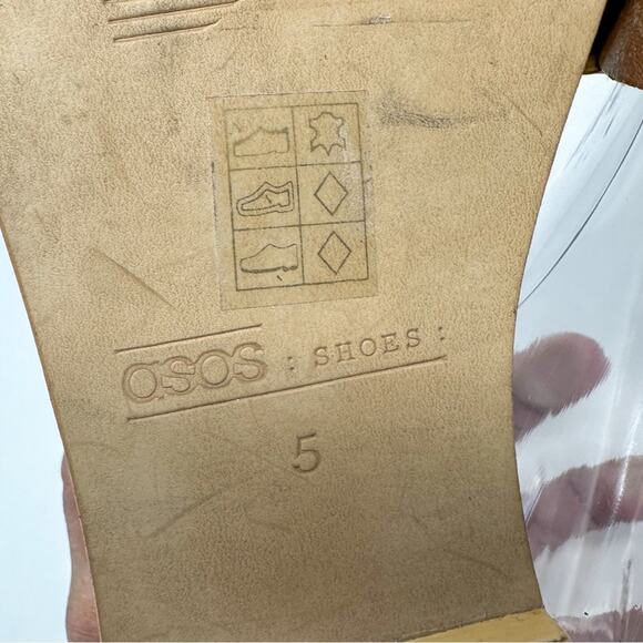 ASOS Brown Leather Slide Sandal, GUC, Size 5, MSRP $79 - Picture 14 of 14